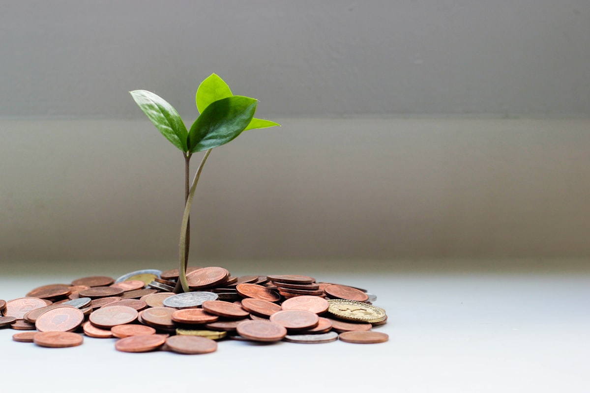 Monedas apiladas como símbolo de crecimiento del ahorro